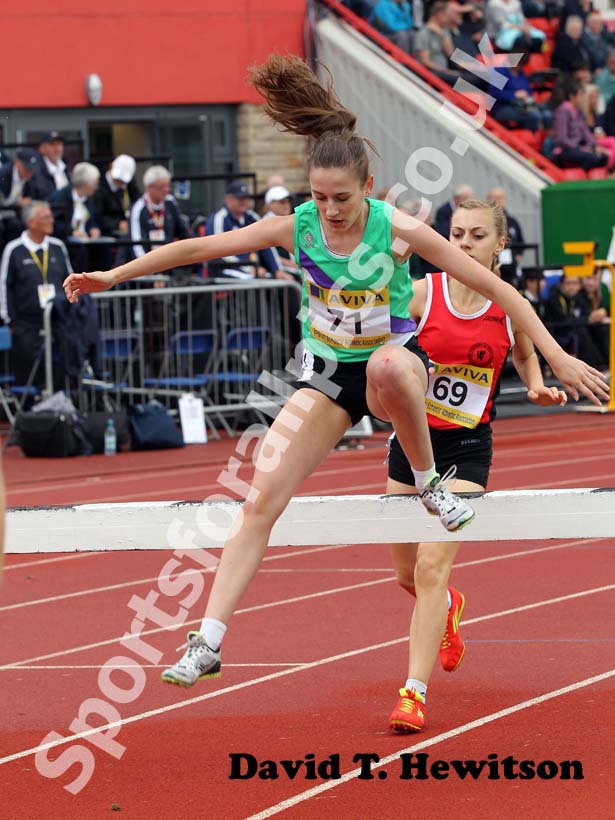 Natasha Hatswell in the 1500 metres steeplechase.